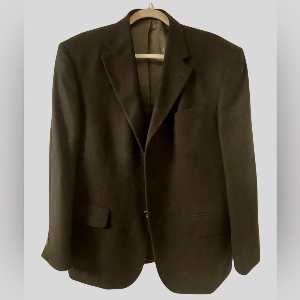 Oscar De La Renta Black Wool and Cashmere Blazer